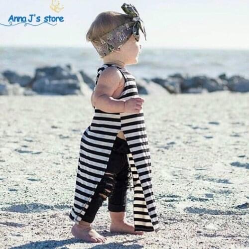 Girl Dress with stripe Application Summer Casual Dresses Children Clothes Cotton Children Costume Girls Clothes Qz-561