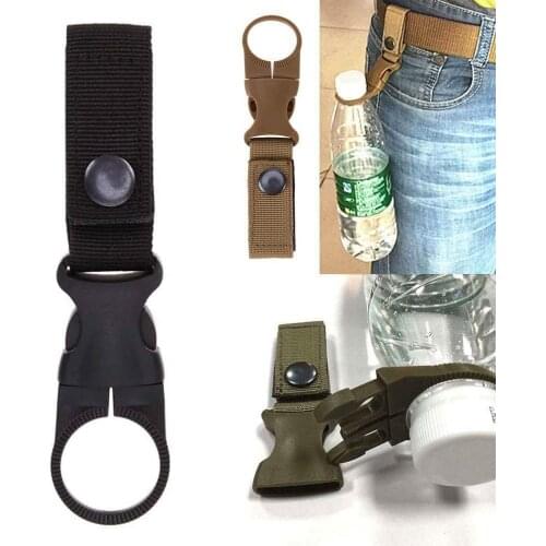 Outdoor Detachable Nylon Webbing Buckle Water Bottle Holder Clip Climbing Carabiner Belt Backpack Hooks for Hunting Climbing