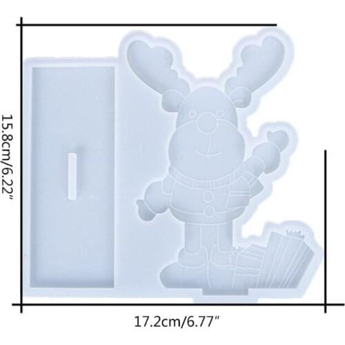 Christmas Theme Epoxy Resin Mold Xmas Elk Silicone Mould DIY Crafts Home Party Table Decor Ornaments Casting Tools