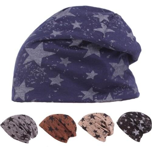 Men Women Beanie Hat Pentagram Pattern Slouchy Ski Oversized Caps Baggy Hats HATCS0358