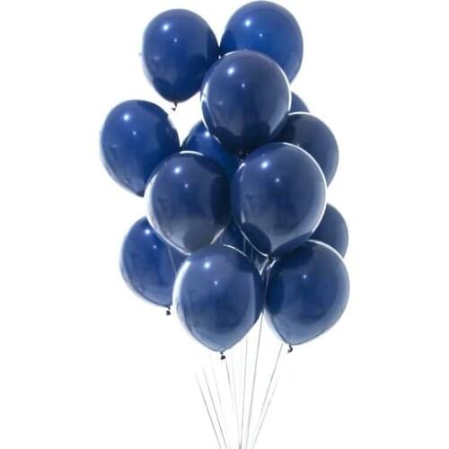 20Pcs/lot 10inch Navy Blue Balloons Metalic Gold Blue Latex Balloon for Birthday Wedding Holiday Home Party Decor Kids Air Balls