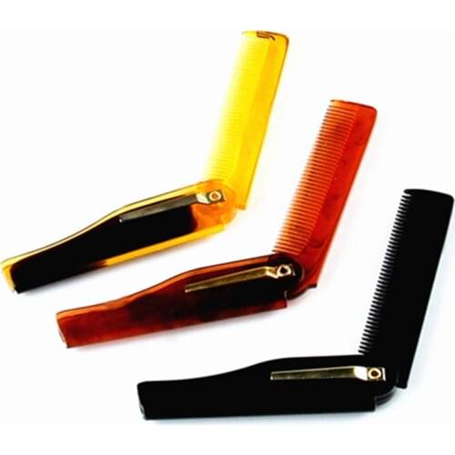 Foldable Men Beauty Gifts Hair Style Styling Care Small Cute Anti Static Electricity Comb Tool for Travel and Outdoor Horn Comb