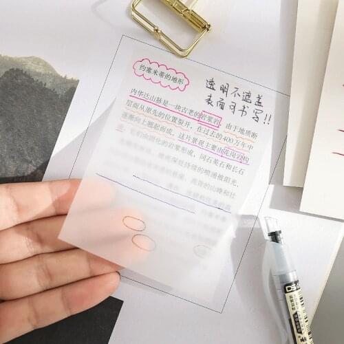 50sheets/set Sticky Notes Transparent Memo Pads School Stationery Suppliers Office Accessories Presented By Kevin&sasa Crafts