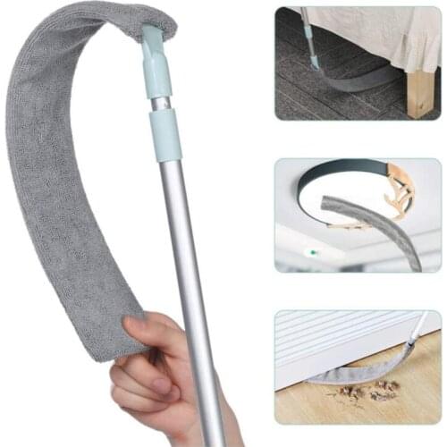 Telescopic Duster Microfiber Home Cleaning Dust Brush Long Handle Stainless Removal Flexible for The Bottom Sofa Bed Furniture