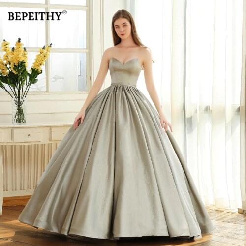BEPEITHY Vintage Sweetheart Evening Dress Party Elegant 2020 Sparkle Glitter Fabric Ball Gown Prom Dresses Robe De Soiree