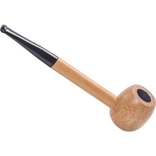 1pcs Wood Pipe Smoking Pipes Smoking Pipe Herb Tobacco Pipes 15cm