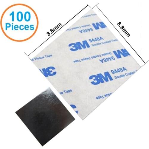 100pcs 3M9448 8.8x8.8x0.15mm Double Coated Tissue Tape Thermally Conductive Adhesive thermal pad for heat sink heatsink radiator