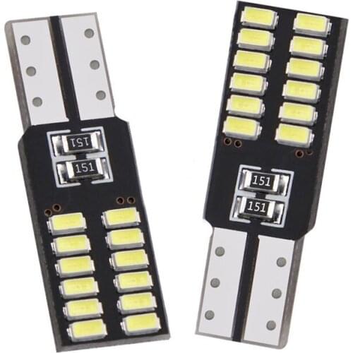 2pcs Car T10 LED 194 168 W5W 3014 24SMD 24 LED Auto Clearance Light Parking lamps Side Light Bulb DC12V white