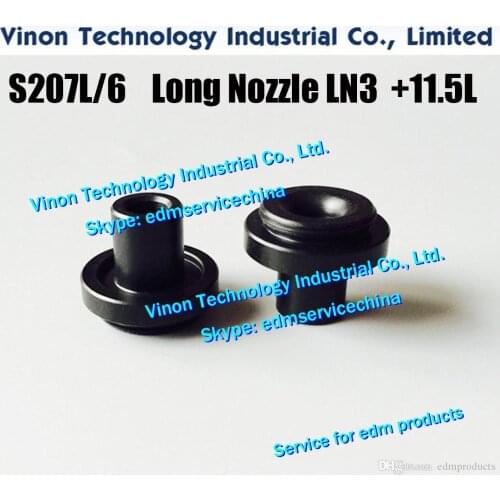 2pcs/set) S207L3/6 Long Nozzle LN3 Upper D=6+11.5Lmm 3081684, Water Nozzle 0200783 for Sodic k AQ.A.EPOC type Adjustment nut