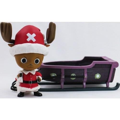 2021 10cm One Piece Santa Claus reindeer Action figure toys doll Christmas gift with box