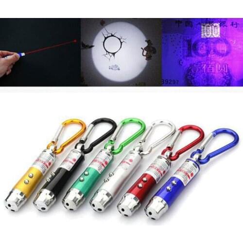 3 In 1 Red Laser Pen Lighting Torch/Money Detector Mini Led Flashlight Beam Light Pointer Teaching Cat Training Laser Pen