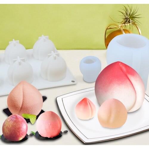 3D Fruit Peach Cake Mold Silicone Mold Baking Tool Cake Decorating Tools DIY Mousse Mould Cake Bakeware