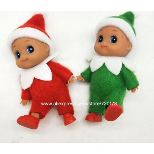 50pcs New Kids Mini toddlers Baby Elves Doll Dark skin Baby Elf Dolls Toys DIY craft Christmas Decorations for christmas gift