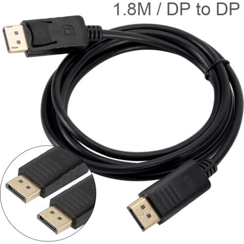 6ft 1.8M Black DisplayPort Cable DP to DP Male Cable Lead Display Port AV Cable for PC Laptop TV Monitor