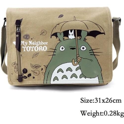 Anime My Neighbor Totoro Bag Canvas Messenger Shoulder Cross Body Bag Cosplay Collection