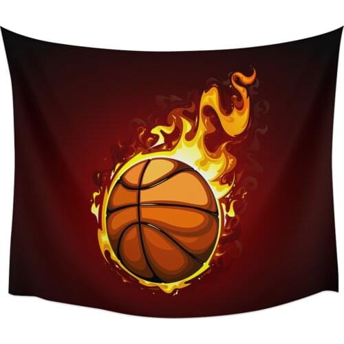 Basketball Flame Athletics Tapestry Wall Hanging Home Wall Decor Blanket Bedroom Tapestry Yoga Mat