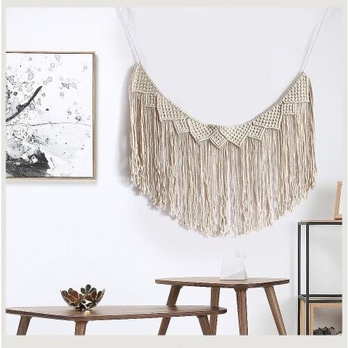 Boho Wall Decor big Handmade Cotton rope macram tassel woven tapestry curtain Wall hanging living room Home party Decoration