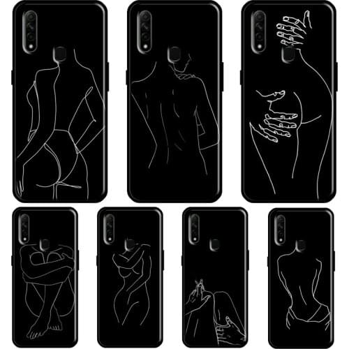 Art Simple Kiss Rose Sex Girl Body Case For OPPO A53 A31 2020 A5 A9 A15 A52 A72 A92 A1K A83 A91 A5S Find X3 Pro Reno 2Z Cover