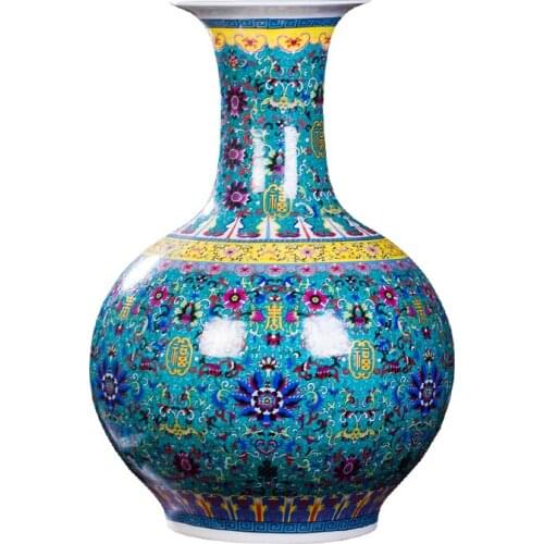 Jingdezhen Ceramics Simple European Style Large Vase Flower Room Tv Cabinet Ornaments Tall large ceramic floor vases big