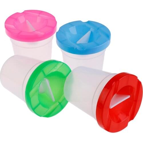 DIY Children Washing Cup Writing Brush Cup Paint Cup Painting Handmade Accessories Water Leakage Prevention