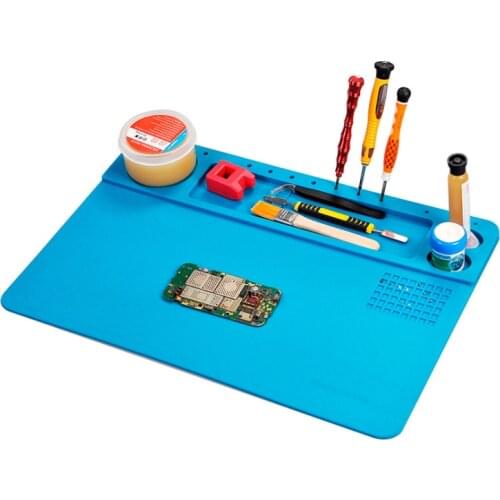 ESD Antistatic Heat Resistant Insulation Work Mat Soldering Station Kit Silicone Repair Pad Mobile Phone DIY Welding
