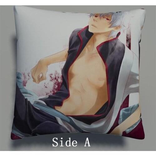 Gintama Sakata Gintoki Anime Two Side Pillowcases Hugging Pillow Cushion Case Cover Otaku Cosplay Gift New 393