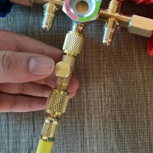 Refrigerant Exhaust Valve Bleed Valve Full Copper Quick Gauge Valve Exclusion Pressure Air Exhaust Valve Pipe Release Fluor B5I9