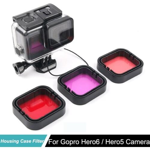 Go Pro HERO5 HERO6 Black Camera Dive Lens Color Filter Set For GoPro Hero 6 Hero 5 Accessories Super Suit Housing Case