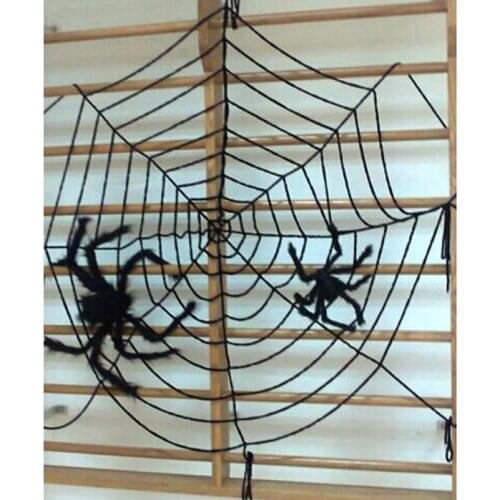 Halloween Creative Black White Large Spider Web Creepy Huge Spider Decoration Cobweb Party Bar Gift