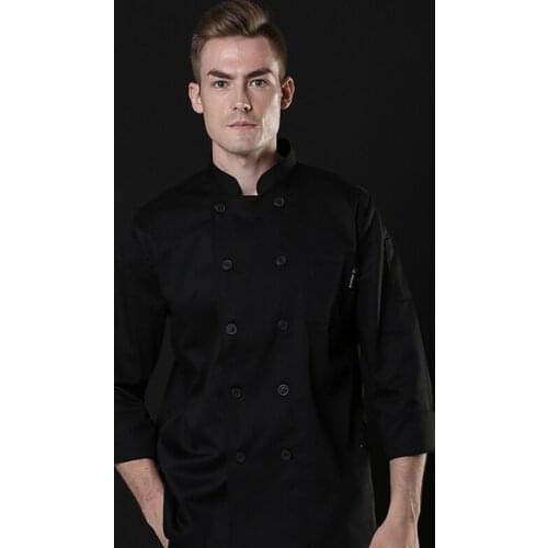 Long-sleeved Chef Jacket Men and Women Autumn and Winter Coat Baking Cakes Clothes Western Pastry Overalls
