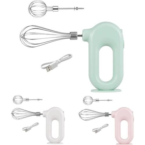 Mini Cordless Electric Egg Beater HandHeld USB Rechargeable Food Blender Milk Frother 4 Speed Cream Food Cake Mixer Dropshipping