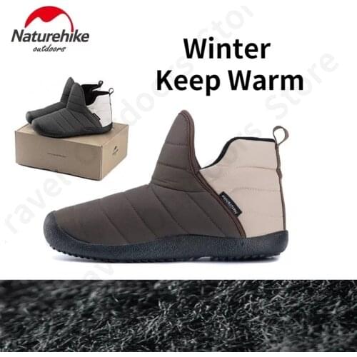 Naturehike 2020 Winter New Thick Couple Snow Boots Plus Velvet Warm Outdoor Casual Short Boots Cold Resistance Men Cotton Shoes
