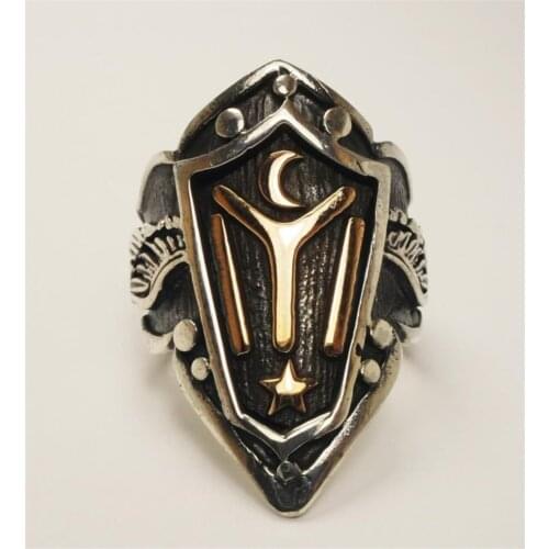 Resurrection l Iyı Motif Silver Male Thumb Ring In Traditional Ring Finger Measure Gerekmez top length: 3,5cm weight: 19-20gr