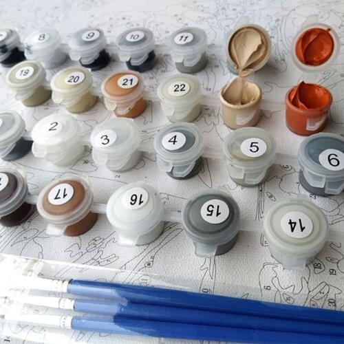 Paint For Adults and Kids DIY Oil Painting Kits Pre-Printed Canvas Horse Flower U2JC