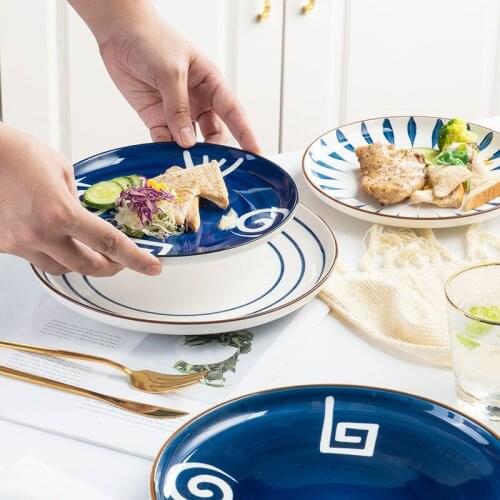 2021 New Nordic Household Tableware Creative Western Steak Plate Ceramic Japanese Tableware Dinner Set
