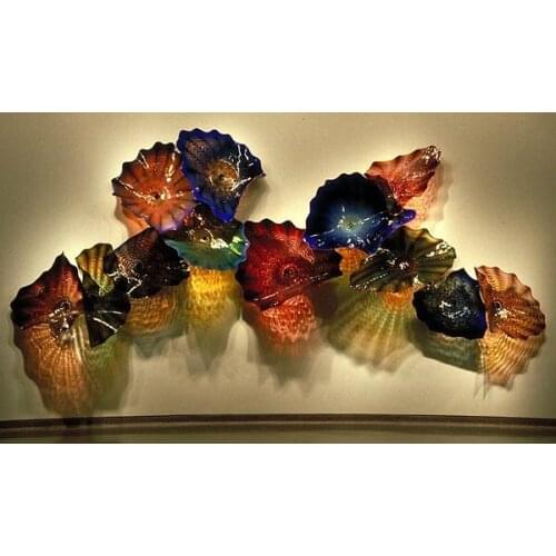 Whole Sale Price Art Decor Hand Blown Glass Plated Murano Glass Wall Decor Plates -LRW027