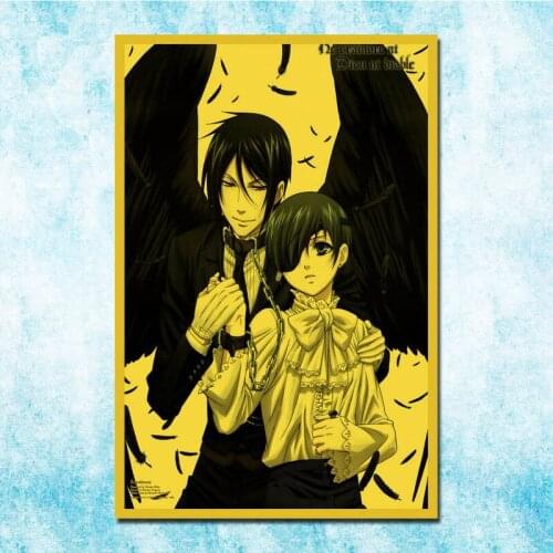 Japanese Anime Black Butler Poster Art Silk Canvas Retro Print For Home Room Decor Wall Stickers-008