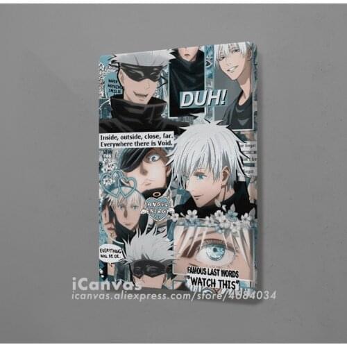 Gojo Satoru Jujutsu Kaisen Anime Canvas Home Decor Painting Wall Art Decoration Prints Dorm Living Room Bedroom Poster