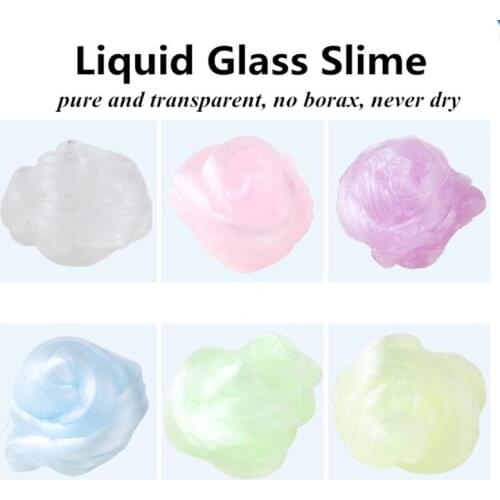 Transparent Toys Never Dry No Borax Crystal Glue Plasticine Clay Kids Antistress Toy Supplies