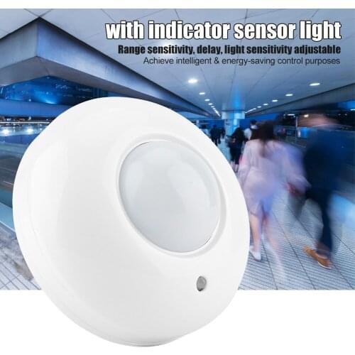 Adjustable Body Motion Movement Ceiling Infrared Sensor Detector Light Bulb Switch (DC9-24V)