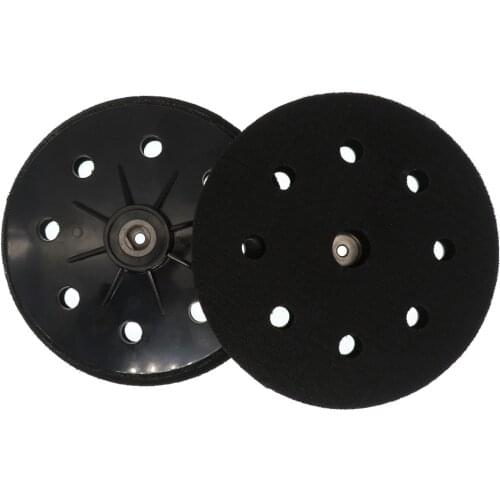 2 PCS 7 Inch 180 MM 8 Hole Black Hook and Loop Wall Sanding Pad Sanding Disc Polishing Backing Pad Backing Plate Abrasive Tools