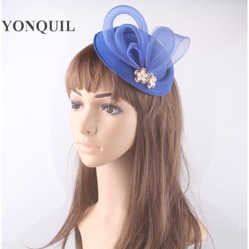 Multiple Colors Pillbox Fascinator Hats Cute Brooch Adorned Party Hair Accessories Cocktail Wedding Hats Headwear Hairstyle