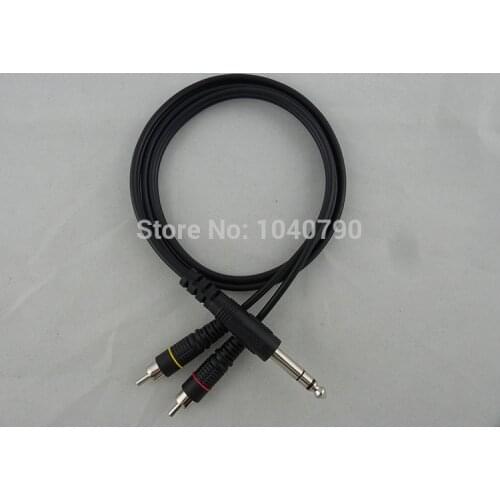 Free Shipping RCA plugs Three core 6.5/6.35/6.3 stereo to double lotus RCA Audio and video signal transmission line 3M 9.6ft