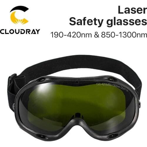 Cloudray 1064nm Laser Safety Goggles Sled Goggles 190-420 & 850-1300nm OD4+ Wavelength Protective Glasses Shield SGUF-F-OD6
