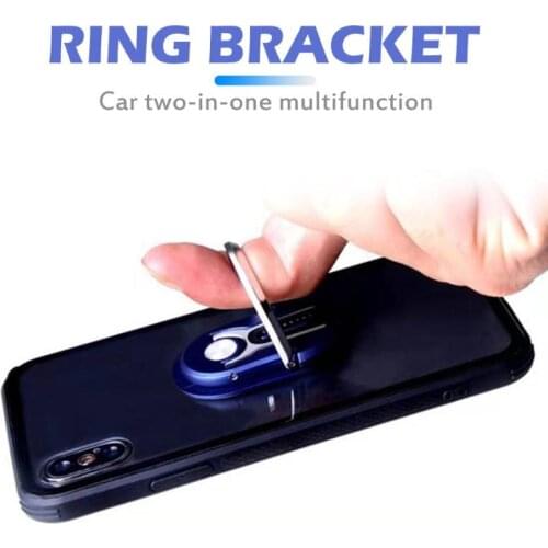 2 IN 1 Multipurpose Mobile Phone Bracket Holder 360 Degree Car Air Vent Grip Mount Stand Rotation Magnetic Finger Ring Bracket