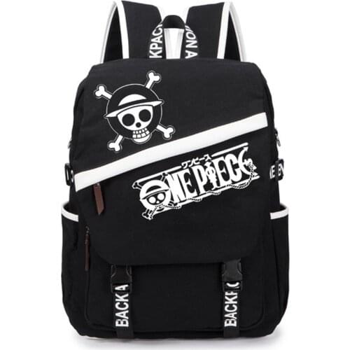 Anime ONE PIECE Backpack Skull Student Satchel Schoolbag Shoulder Book Bags for Men Women Kids Purse Back Pack Travel Bags Gifts