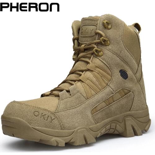 New Autumn Winter Military Boots Outdoor Male Hiking Boots Men Special Force Desert Tactical Combat Ankle Boots Men Work Boots