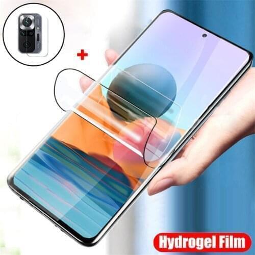 For Xiaomi Redmi Note 10 Case For Xiaomi Redmi Note 10 Pro 10s 9s 9T 9 8 Hydrogel Film Screen Protector Camera Lens Film