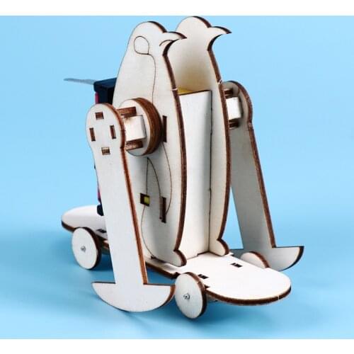 Electric 3D Sliding Skateboard Penguin DIY Assembled Wooden Toy Educational Toys For Children Science Experiment STEM Toys