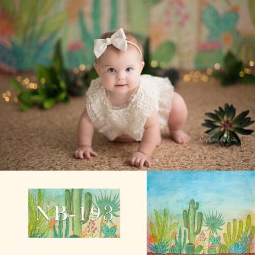 Cactus Fiesta Birthday Backdrop for Newborn kids Portrait Photography Cake Smash Baby Shower Party Decoration Banner Photocall